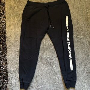 Hollister Black Joggers with White Logo
